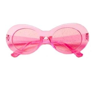 Pink Y2K Oval Jelly Sunglasses